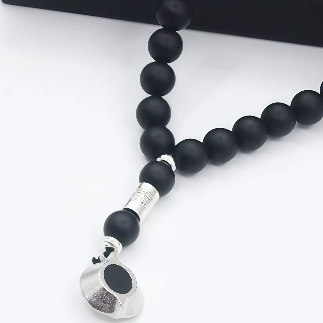 Tasbih Prayer Beads Hematite With Box Muslim Rosary Finger Counter Chapelet Tasbeeh Islamic Misbaha Handmade