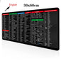 Keyboard Mouse Mat - Shortcut Key Pattern Mouse Keyboard Pad,Extra Large Keyboard Pad with Office Software Shortcuts Pattern, Computer Non-Slip Mat for Desk PC, Laptop, Office (C, L: 900 * 400 * 3mm)