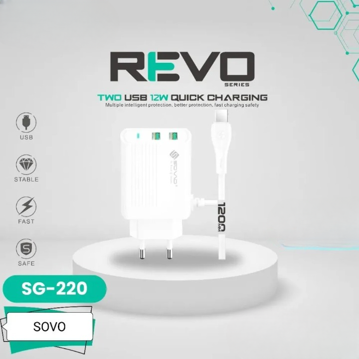 REVO iPhone Charger – Fast Charging USB Adapter with Lightning Cable – Safe & Reliable Power Charging