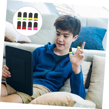 Double Color Gaming Thumb Sleeves Pair – Anti-Sweat Touch Control Finger Gloves for Mobile Gamers