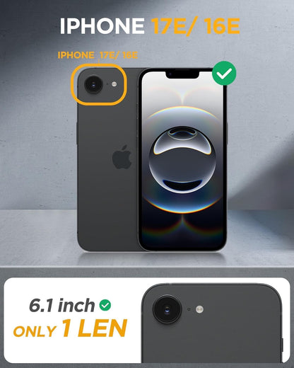 Miracase for iPhone 17e Case & iPhone 16e Case, Full-Body Phone with Built-in Glass Screen Protector, [Magnetic with MagSafe] Military Drop Proof 17 E/ 16 E Cover Bumper 6.1 inch