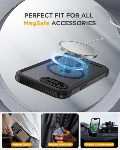 Miracase for iPhone 17e Case & iPhone 16e Case, Full-Body Phone with Built-in Glass Screen Protector, [Magnetic with MagSafe] Military Drop Proof 17 E/ 16 E Cover Bumper 6.1 inch