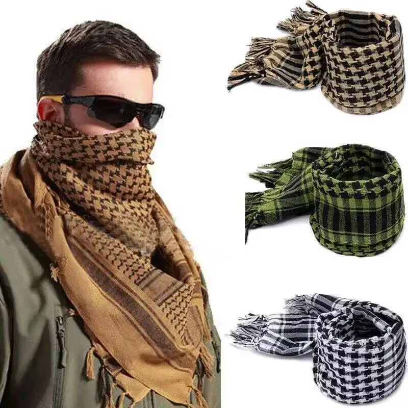 Arafat arab scarf shawl Handsome Keffiyeh Kafiya Lightweight Military Shemagh palestine Man Stripe Scarf With Tassels Soft Warm