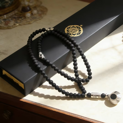 Tasbih Prayer Beads Hematite With Box Muslim Rosary Finger Counter Chapelet Tasbeeh Islamic Misbaha Handmade