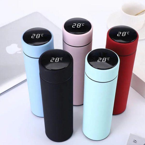 Temperature Display Vacuum Insulated Water Bottle Thermo Flask Made Of Premium Stainless Steel Coffee Cup - basimstore786